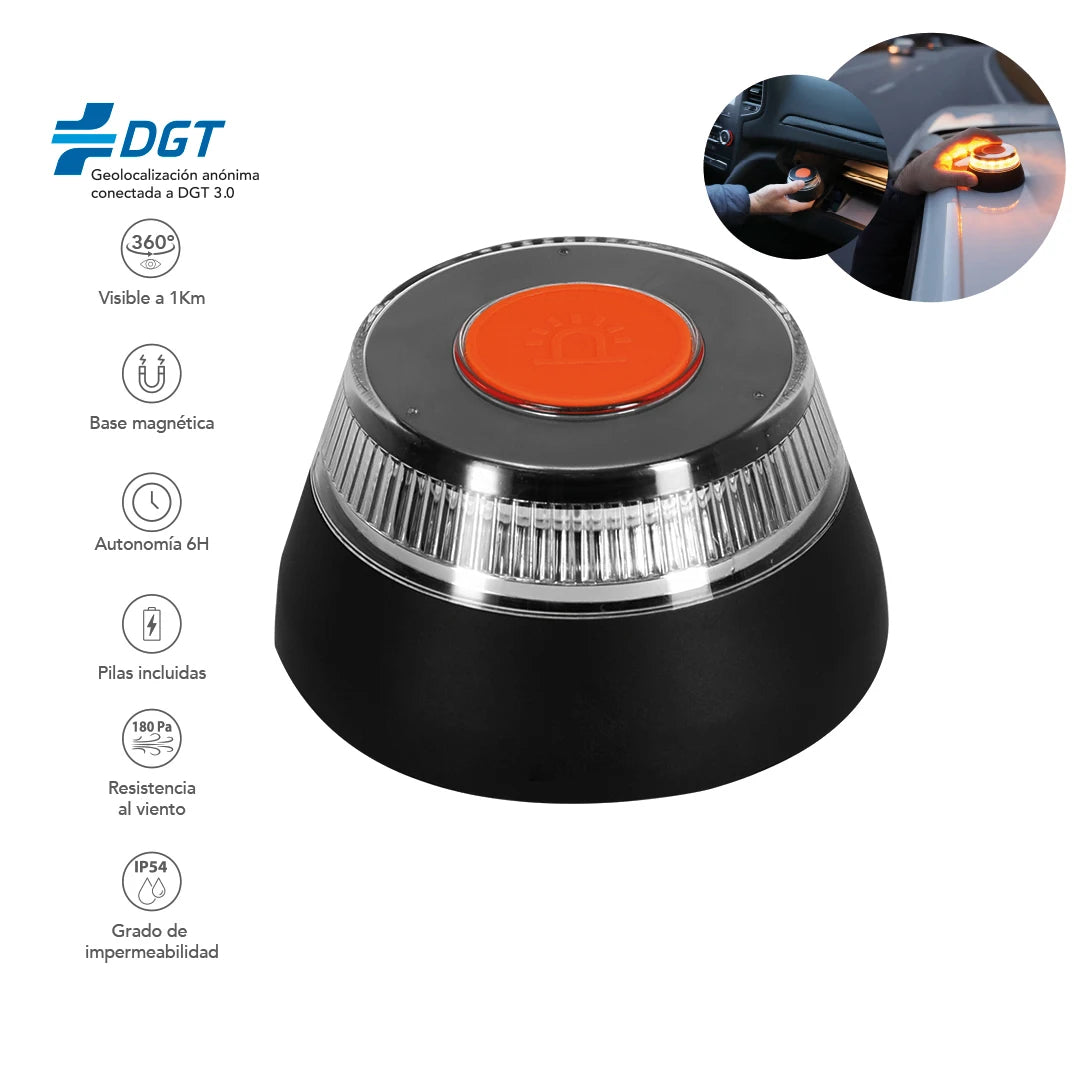BALIZA V16 GEOLOCALIZABLE - Conectada y Certificada DGT
